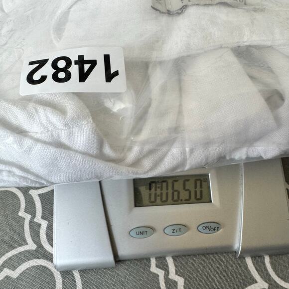 Laura Bianchi White Linen Top Women’s Medium Made in Italy Lagenlook Artsy Boho - Picture 9 of 9